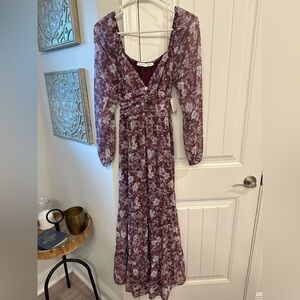 NEVER WORN NWT altar’d state Floral Long Sleeve Dress in Purple